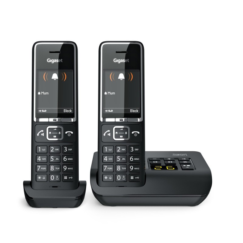 Gigaset COMFORT 550A duo Analoges DECT-Telefon Anrufer-Identifikation Schwarz