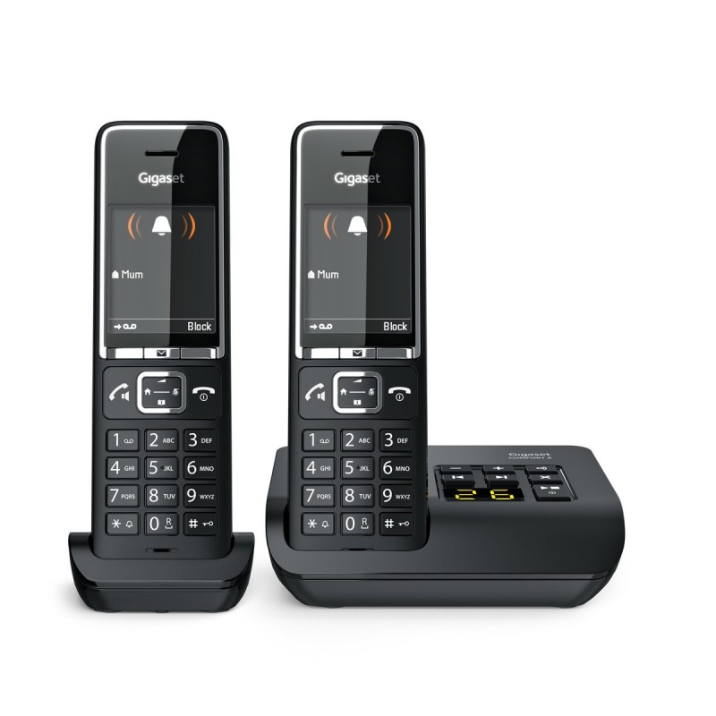 Gigaset COMFORT 550A duo Teléfono DECT analógico Identificador de llamadas Negro