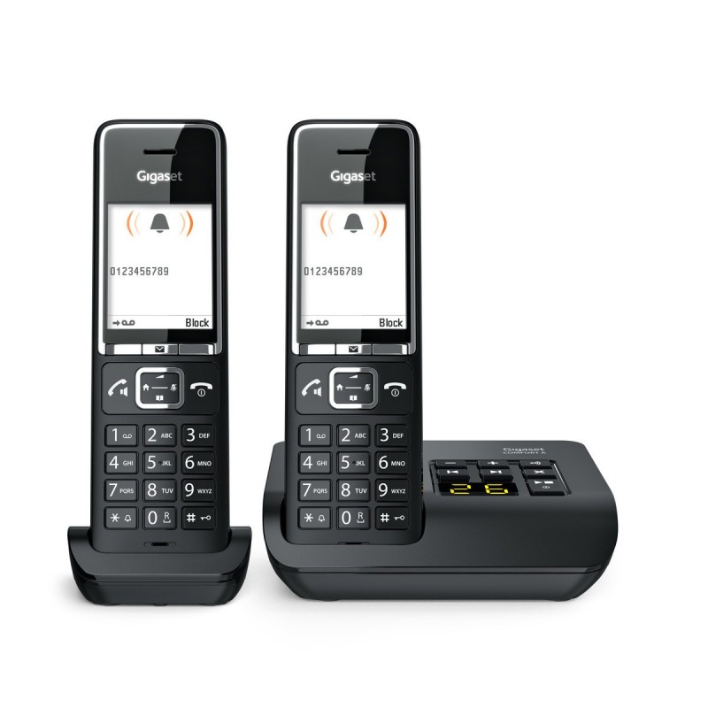 Gigaset COMFORT 550A duo Analoges DECT-Telefon Anrufer-Identifikation Schwarz