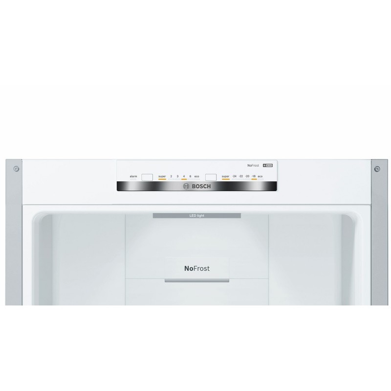 Bosch Serie 4 KGN36VLED réfrigérateur-congélateur Autoportante 326 L E Acier inoxydable