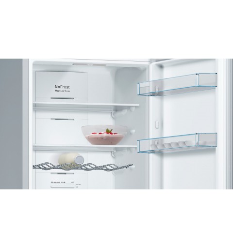 Bosch Serie 4 KGN36VLED fridge-freezer Freestanding 326 L E Stainless steel