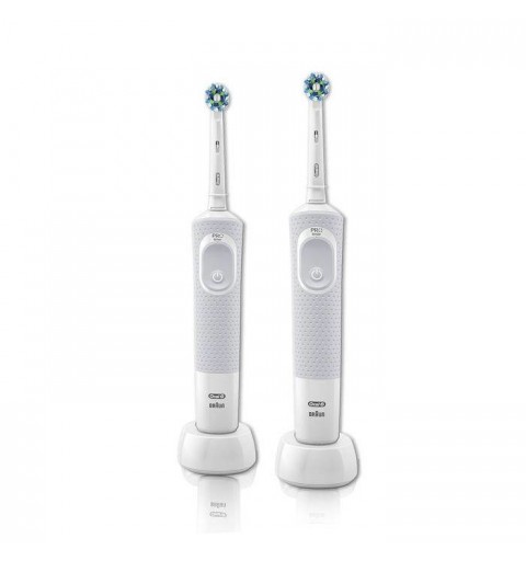 Oral-B Vitality 100 CrossAction Adulte Brosse à dents rotative oscillante Gris, Blanc