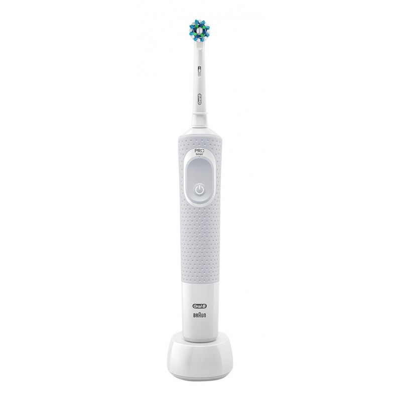 Oral-B Vitality 100 CrossAction Erwachsener Rotierende-vibrierende Zahnbürste Grau, Weiß