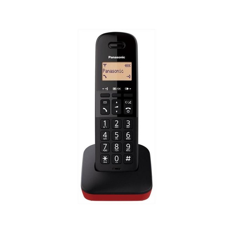 Panasonic KX-TGB610JTR teléfono Teléfono DECT analógico Identificador de llamadas Negro, Rojo