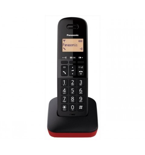 Panasonic KX-TGB610JTR telefono Telefono analogico DECT Identificatore di chiamata Nero, Rosso