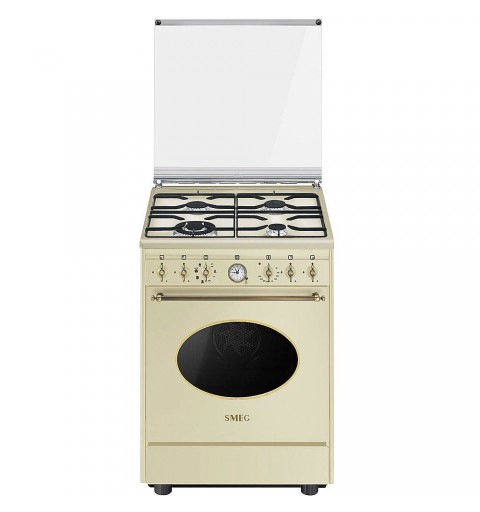 Smeg CO68GMP9 cocina Cocina independiente Encimera de gas Crema de color A