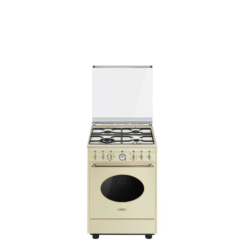 Smeg CO68GMP9 cocina Cocina independiente Encimera de gas Crema de color A