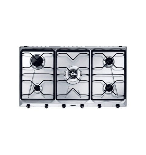 Smeg SRV596-5 hob Stainless steel Built-in Gas 5 zone(s)