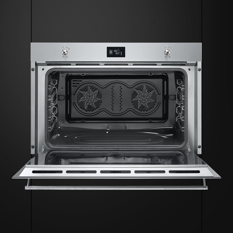 Smeg SF9390X1 forno 115 L A+ Nero, Acciaio inossidabile