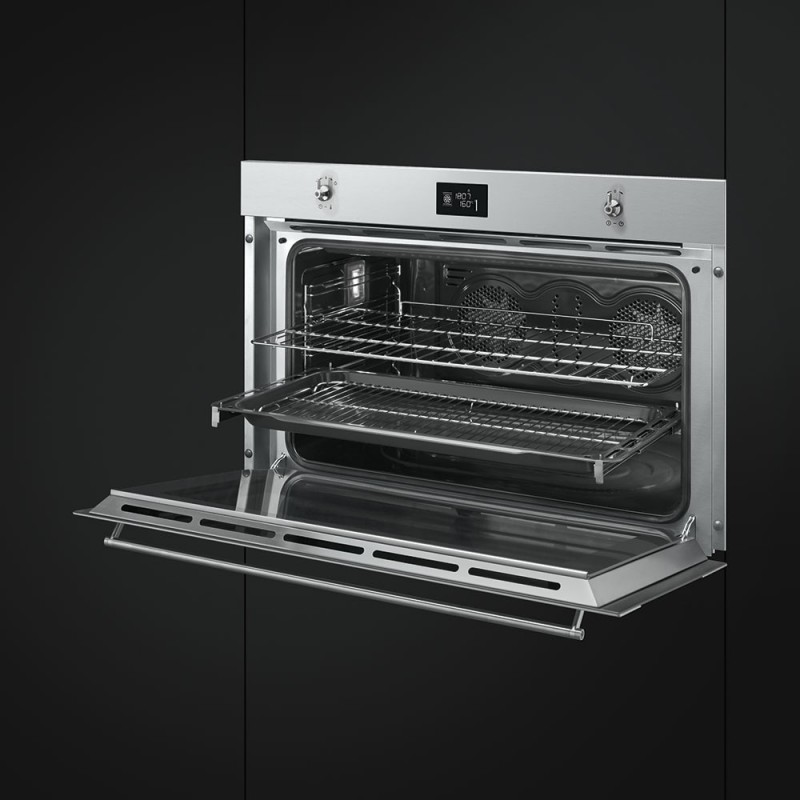 Smeg SF9390X1 forno 115 L A+ Nero, Acciaio inossidabile