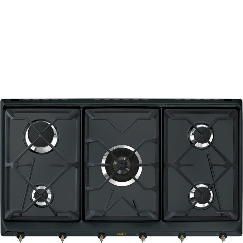 Smeg SRV896AOGH hob Anthracite Built-in Gas 5 zone(s)