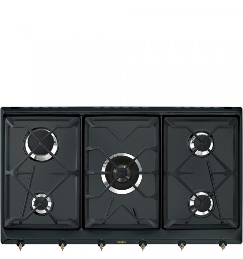 Smeg SRV896AOGH hob Anthracite Built-in Gas 5 zone(s)