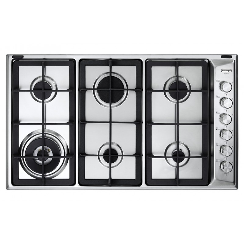 De’Longhi PLI 69 GHD hobs Acero inoxidable Integrado 86 cm Encimera de gas 6 zona(s)