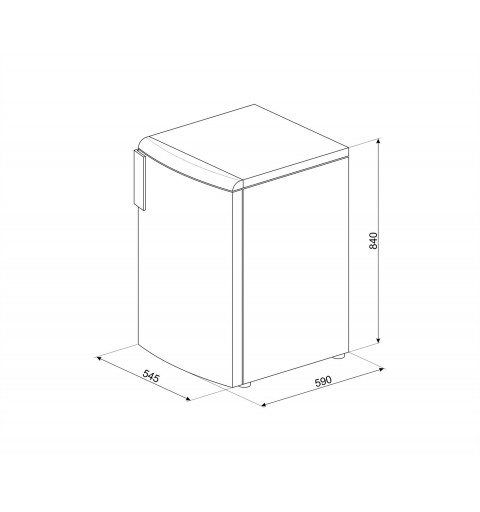 Smeg CV102F freezer Upright Undercounter 85 L F White