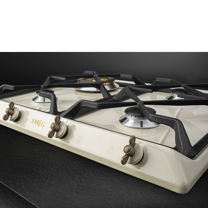 Smeg Coloniale SRV864POGH hobs Crema de color Integrado 60 cm Encimera de gas 4 zona(s)