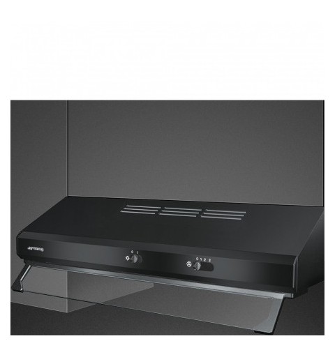 Smeg KSEC61NE2 cooker hood Built-under Black 285 m³ h D