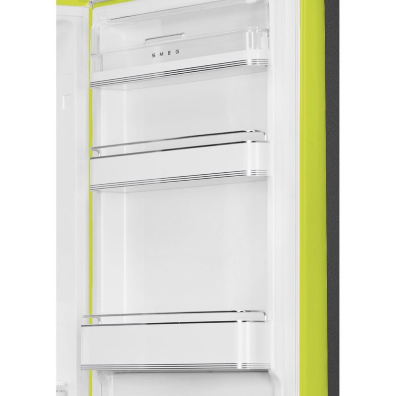 Smeg 60cm 50s Style Right Hand Hinge Fridge over Freezer Lime Green FAB32RLI5