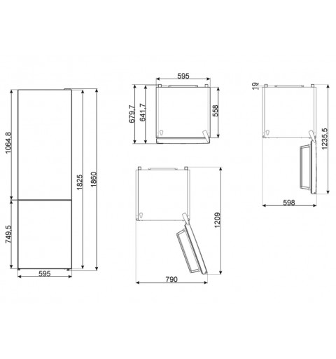 Smeg FC18EN1W nevera y congelador Independiente 331 L E Blanco