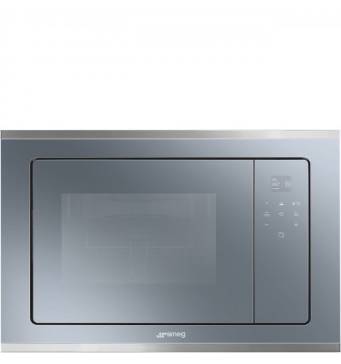 Smeg FMI420S2 forno a microonde Da incasso Microonde combinato 20 L 800 W Blu, Argento