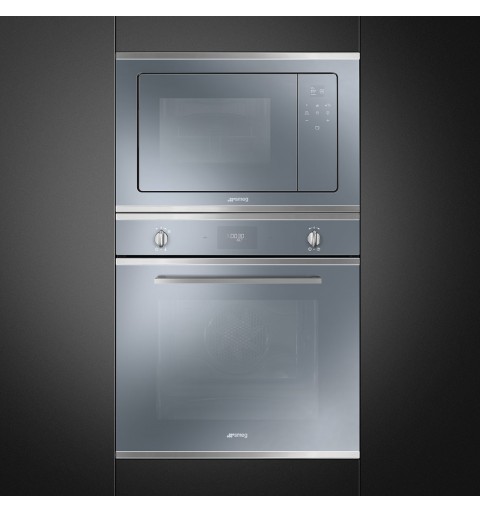 Smeg FMI420S2 Mikrowelle Integriert Kombi-Mikrowelle 20 l 800 W Blau, Silber