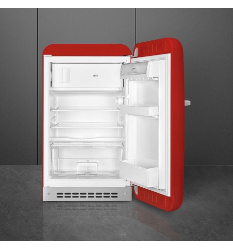 Smeg FAB10RRD5 Kühlschrank mit Gefrierfach Freistehend 122 l E Rot
