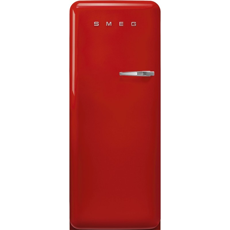 Smeg 60cm 50s Style Left Hand Hinge Fridge with Icebox Red FAB28LRD5