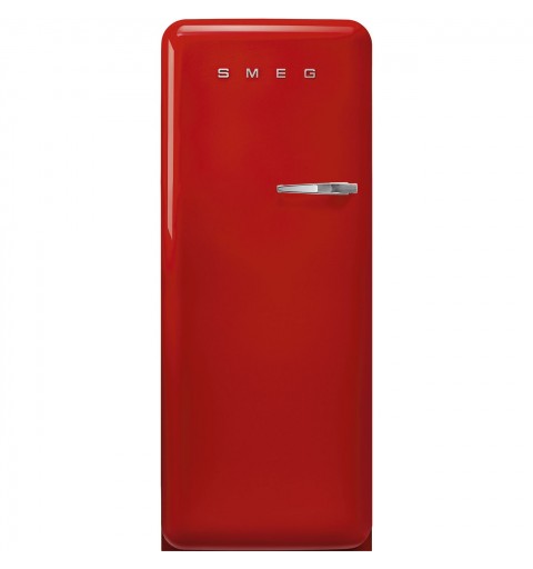 Smeg 60cm 50s Style Left Hand Hinge Fridge with Icebox Red FAB28LRD5