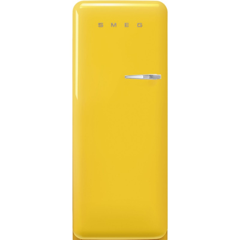 Smeg 60cm 50s Style Left Hand Hinge Fridge with Icebox Yellow FAB28LYW5