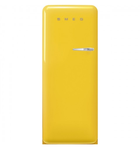 Smeg 60cm 50s Style Left Hand Hinge Fridge with Icebox Yellow FAB28LYW5