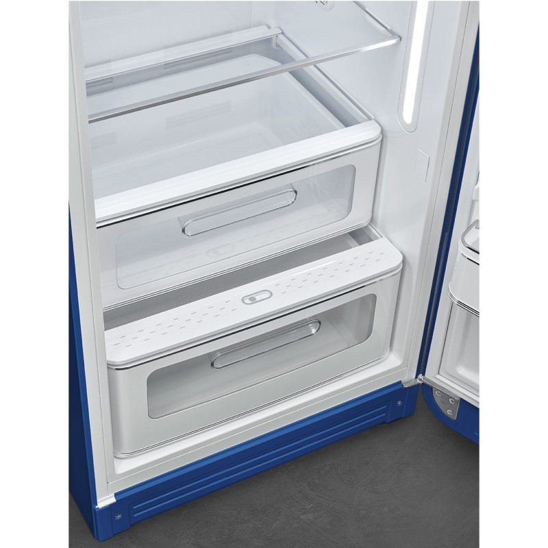 Smeg 60cm 50s Style Right Hand Hinge Fridge with Icebox Blue FAB28RBE5