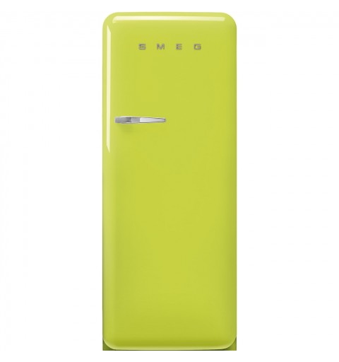 Smeg 60cm 50s Style Right Hand Hinge Fridge with Icebox Lime Green FAB28RLI5