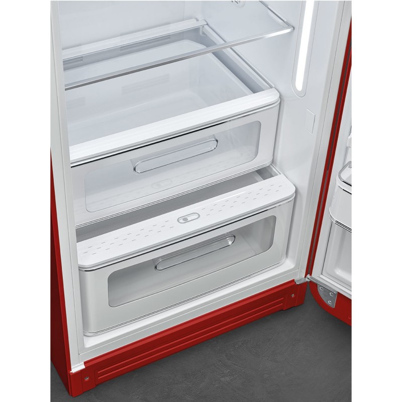 Smeg 60cm 50s Style Right Hand Hinge Fridge with Icebox Red FAB28RRD5