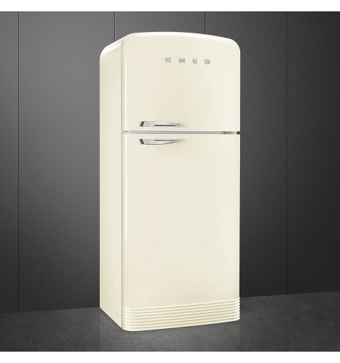 Smeg 80.4cm 50s Style Right Hand Hinge Fridge Freezer Cream FAB50RCR5