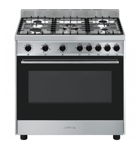 Smeg B901GMXI9 cocina Cocina independiente Encimera de gas Acero inoxidable A