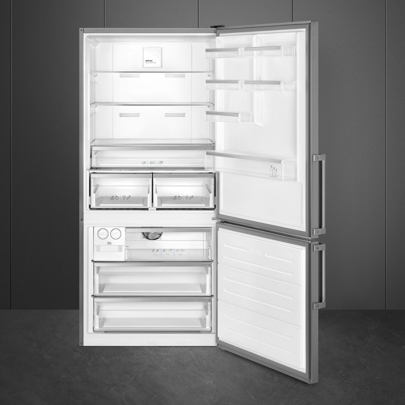 Smeg FC84EN4HX Kühl- und Gefrierkombination Freistehend 564 l E Edelstahl