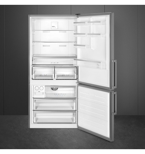 Smeg FC84EN4HX Kühl- und Gefrierkombination Freistehend 564 l E Edelstahl