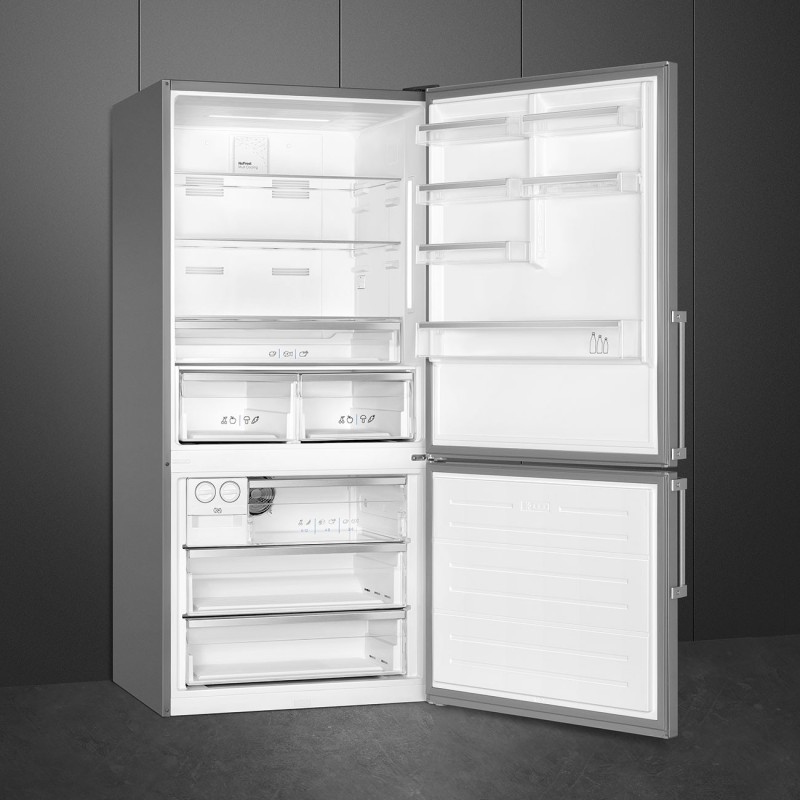 Smeg FC84EN4HX Kühl- und Gefrierkombination Freistehend 564 l E Edelstahl
