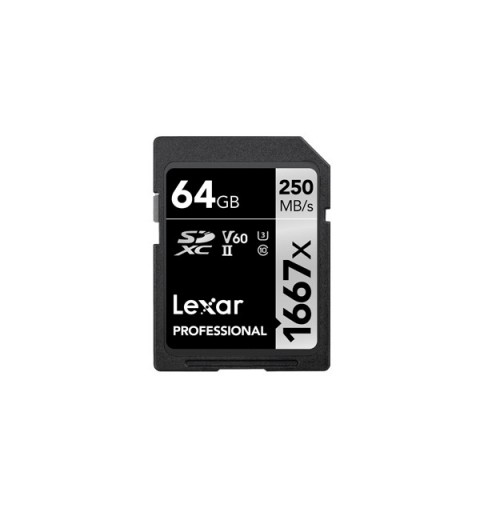 Lexar SDXC, 64 GB UHS-II Classe 10