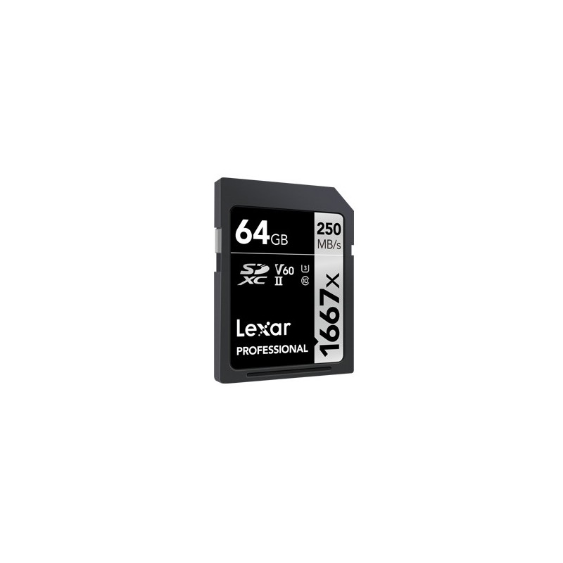 Lexar SDXC, 64 GB UHS-II Clase 10