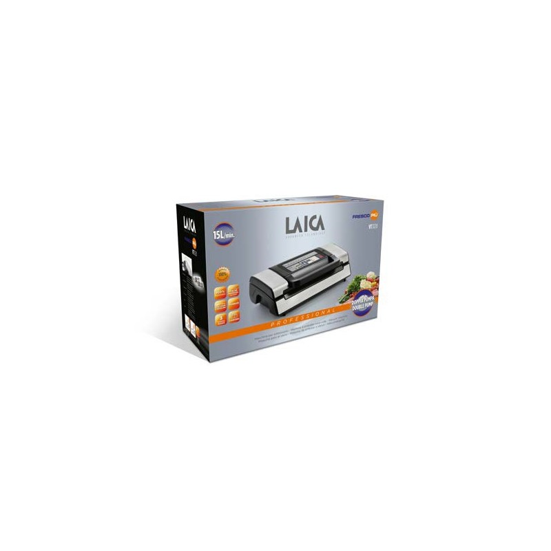 Laica VT3120 sellador al vacío -0,9 mbar Negro, Blanco