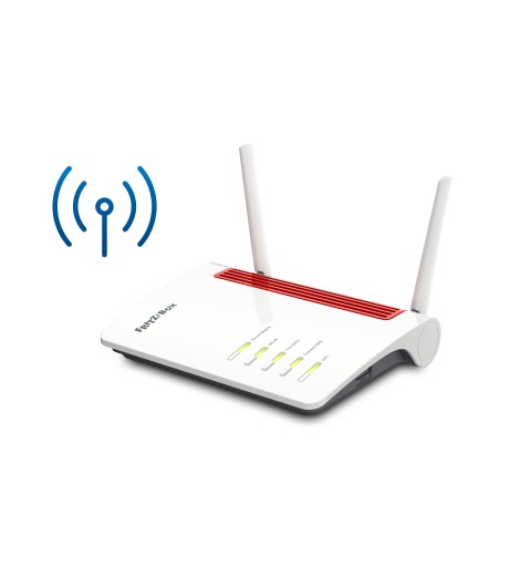 FRITZ!Box 6850 LTE router wireless Gigabit Ethernet Dual-band (2.4 GHz 5 GHz) 3G 4G Rosso, Bianco