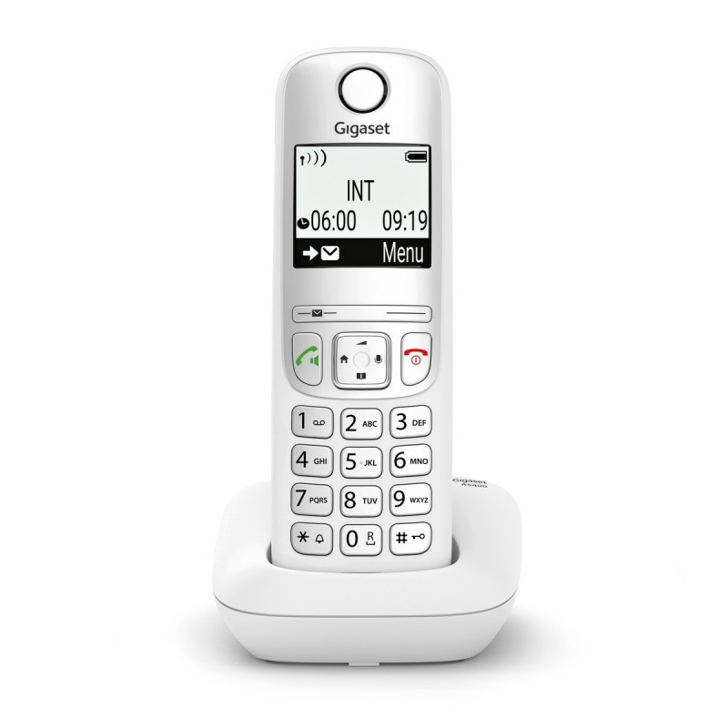 Gigaset AS490 Téléphone analog dect Identification de l'appelant Blanc
