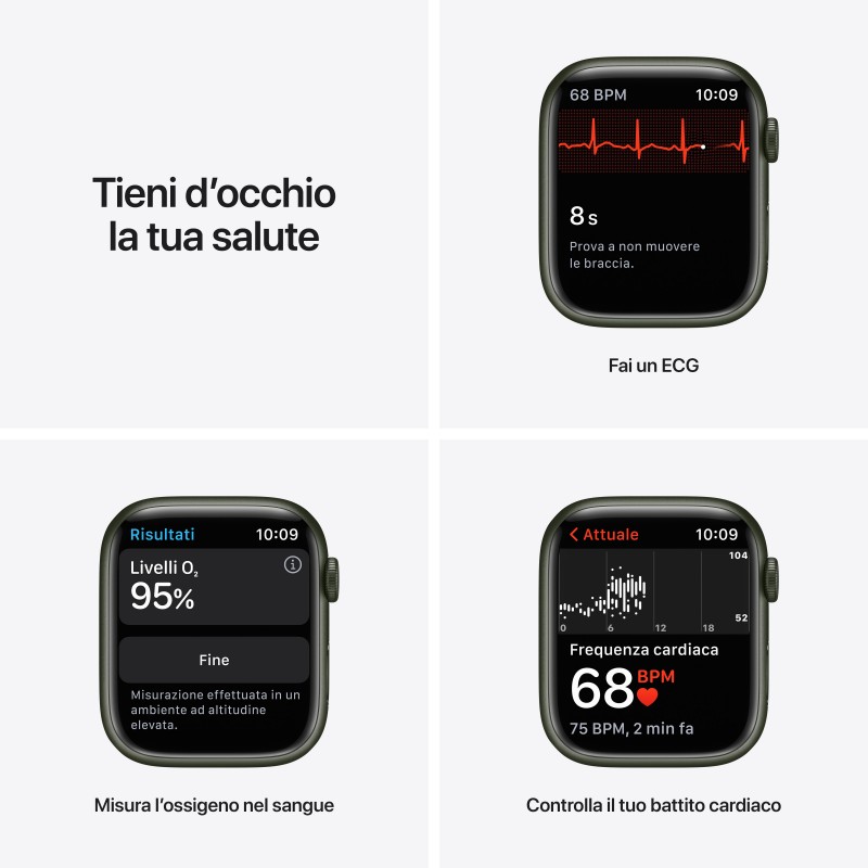 Apple Watch Series 7 45 mm OLED Grün GPS