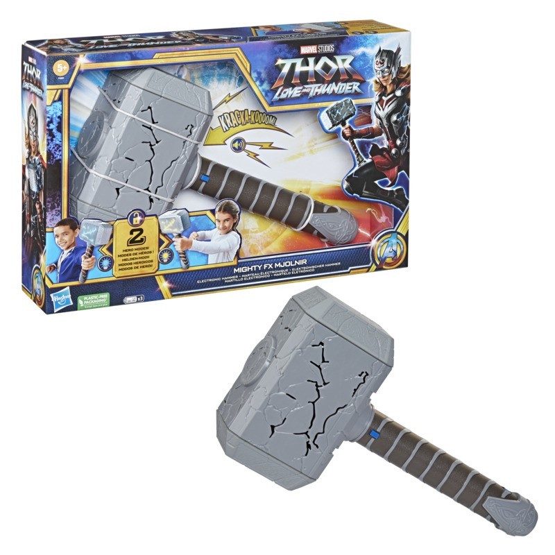 Marvel Thor Love and Thunder Mighty FX Mjolnir Electronic Hammer