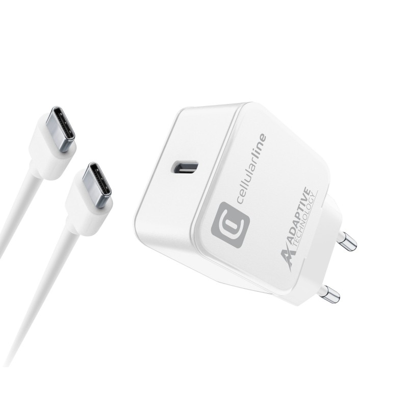 Cellularline USB-C Charger Kit 15W White Indoor