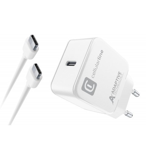 Cellularline USB-C Charger Kit 15W Blanc Intérieure