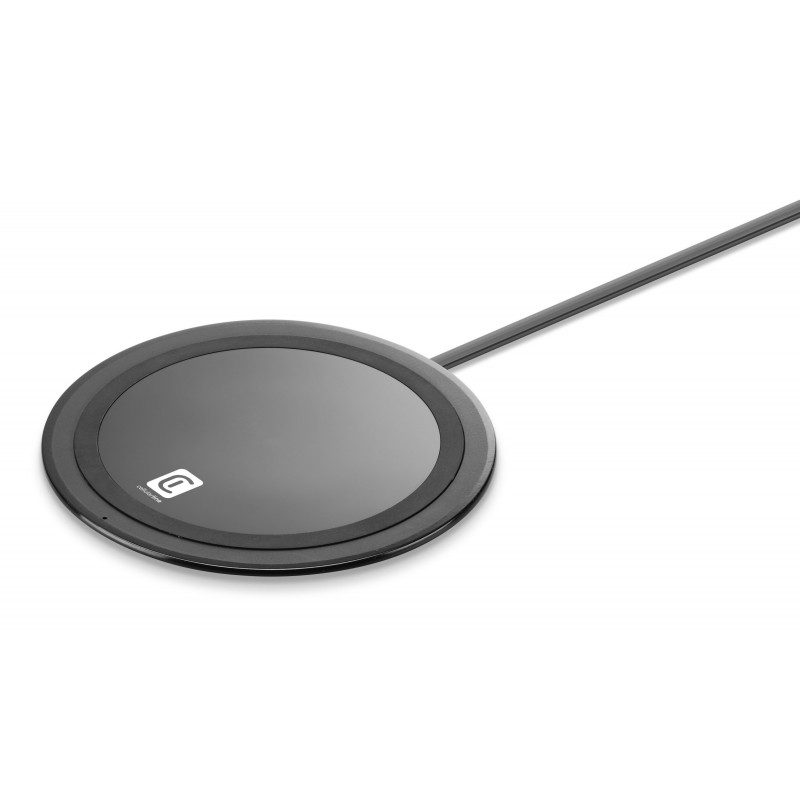 Cellularline Neon Wireless Charger - Apple, Samsung and other Wireless Smartphones Base colorata di ricarica wireless Nero