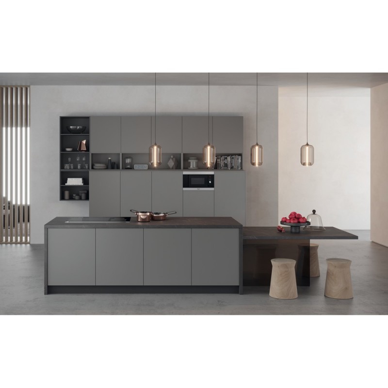 Hotpoint MF20G IX HA Da incasso Microonde con grill 20 L 800 W Nero, Acciaio inossidabile