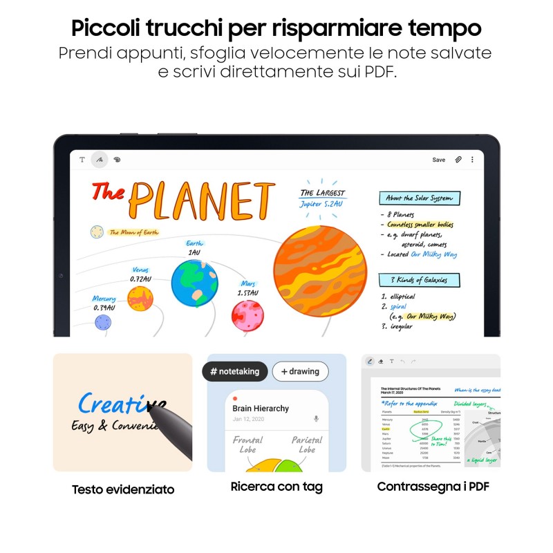 Samsung Galaxy Tab S6 Lite (2022) Tablet Android 10.4 Pollici Wi-Fi RAM 4 GB, 64 GB espandibili Tablet Android 12 Oxford Gray