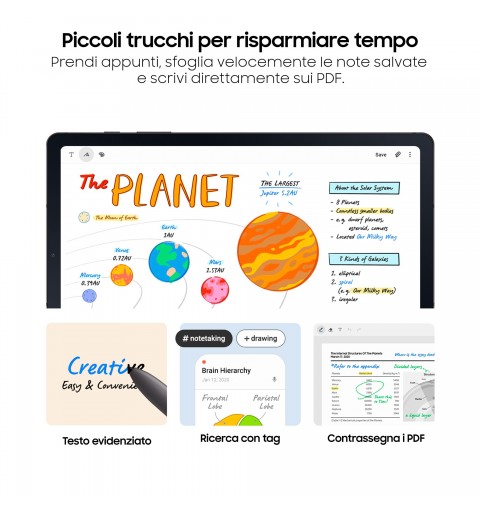 Samsung Galaxy Tab S6 Lite (2022) Tablet Android 10.4 Pollici Wi-Fi RAM 4 GB, 64 GB espandibili Tablet Android 12 Oxford Gray